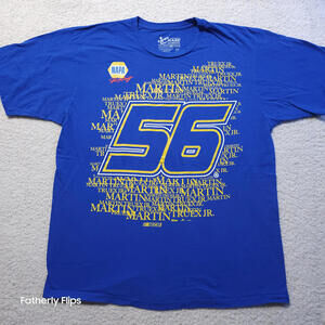 Chase Authentics NASCAR Martin Truex Jr 56 NAPA Racing T Shirt XL Blue